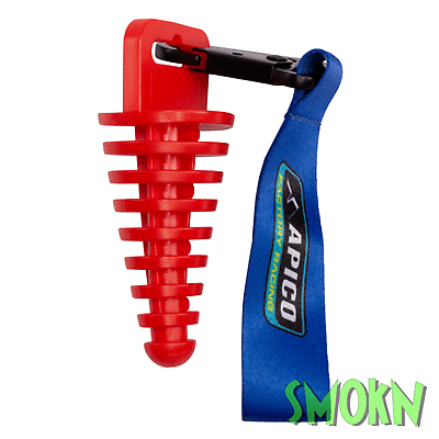 Exhaust Plug Bung for 2 Stroke exhaust Pipe Apico Red & Short Blue Lanyard