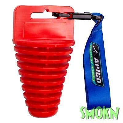 Exhaust Plug Bung for 4 Stroke exhaust Pipe Apico Red & Short Blue Lanyard