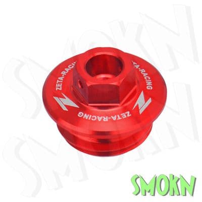 Honda CR CRF Oil Filler Plug 125 250 450 500 90-07 Zeta Billet Alloy Cap Red CNC