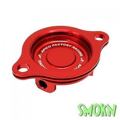 Honda CRF Oil Filter Cover Cap CRF 250 R 04-09 250 X 04-19 Apico CNC casing Red