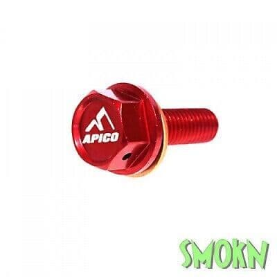 Honda Sump Drain Magnetic Bolt CRF 250 R 04-09 250 X 04-19 Apico Billet Red