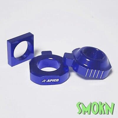 Husqvarna TC85 Axle Blocks TC 85 15-23 Apico Chain Adjusters SX 85 Freeride Blue