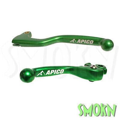 Kawasaki Brake & Clutch Levers KX-F 250 13-20 450 13-18 Apico Forged Green