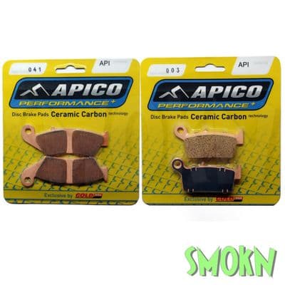 Kawasaki Brake Pads KX 125 250 95-08 KX 500 96-04 Apico Front & Rear Sintered