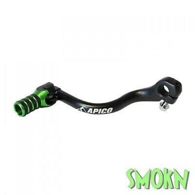 Kawasaki Gear Lever Pedal KX 125 250 94-08 Apico Cold Forged Elite Black Green