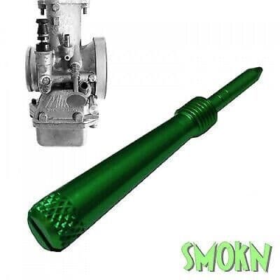 Kawasaki KX 125 Mikuni TMX Easy Adjust Air Mixture Screw Green Anodised