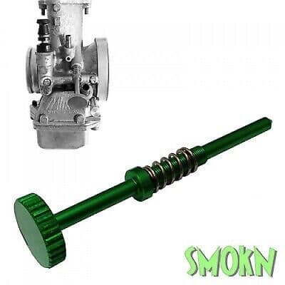 Kawasaki KX 125 Mikuni TMX Easy Adjust Carburettor Idle Screw Green Anodised