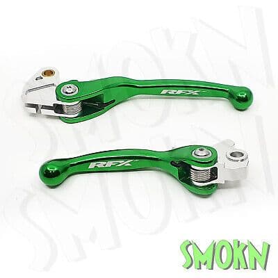 Kawasaki KX Flexi Levers KX 125 00-08 250 00-04 RFX Pivot Brake & Clutch Green