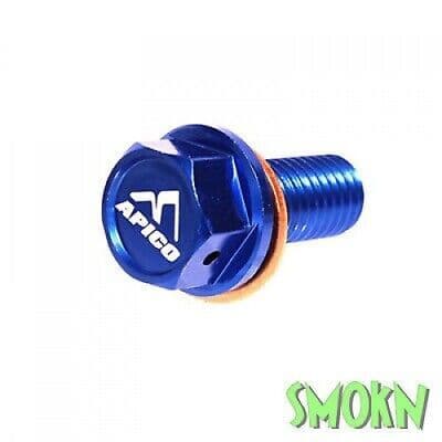 Kawasaki KX450F Sump Drain Bolt Magnetic KXF 450 06-15 KLX450R 08-15 Apico Blue