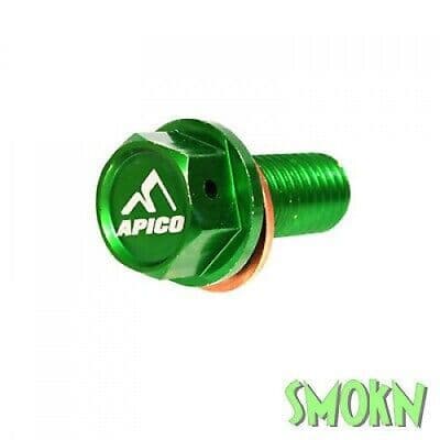 Kawasaki KX450F Sump Drain Bolt Magnetic KXF 450 06-15 KLX450R 08-15 Apico Green