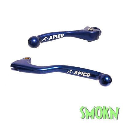 Kawasaki KX85 Brake & Clutch Levers KX 65 85 100 01-22 Apico Elite Blue Forged