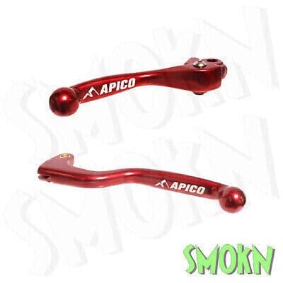 Kawasaki KX85 Brake & Clutch Levers KX 65 85 100 01-23 Apico Elite Red Forged