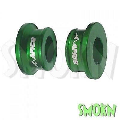 Kawasaki KX85 Front Wheel Spacers KX 85 01-23 Apico Anodised CNC Billet Green