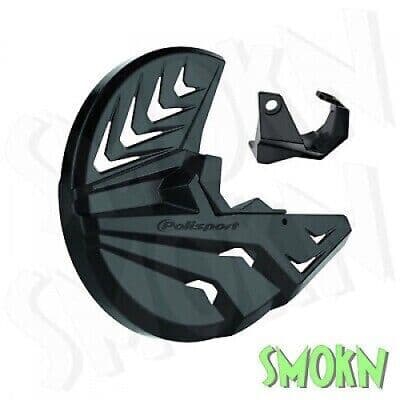 Kawasaki KXF Forks Caliper & Disc Guard KX-F 250 13-20 450 15-18 Polisport Black