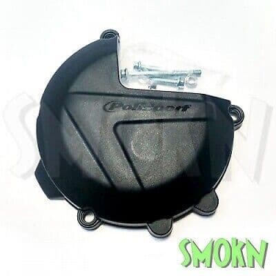 KTM 300 Clutch Cover fits SX 250 EXC XC 17-22 Casing Protector 2T Polisport BLK