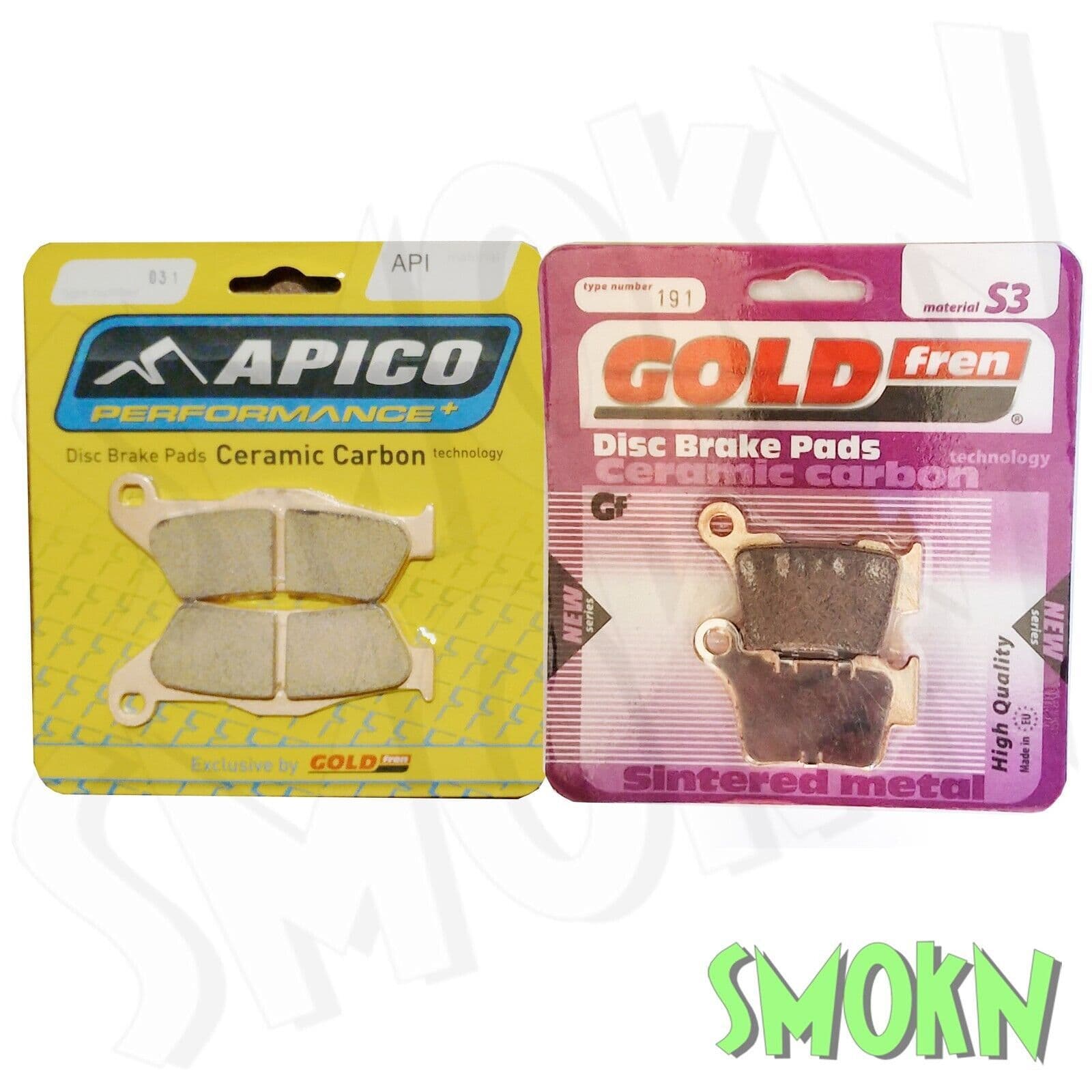 Apico GOLDfren Brake Pads (Front & Rear) For KTM SX EXC 125-530 04