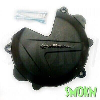 KTM Clutch Cover fits SX 250 300 13-16 EXC Casing Protector 2T Polisport Black