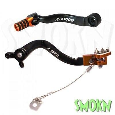KTM SX85 Rear Brake Pedal & Gear Lever SX 85 18-25 Apico Forged Elite Orange