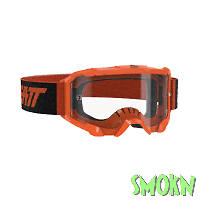 Leatt Goggles Enduro MX Velocity 4.5 Neon Orange with Clear Bulletfproof Lens