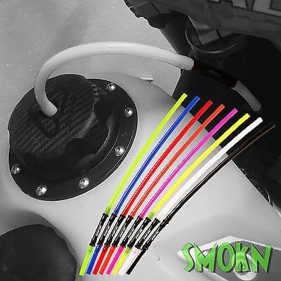Long Fuel Vent Hose TM MX Fi RFX 1 Way Valve Petrol Cap Tank Breather Pipe White