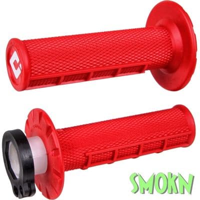 ODI Lock On Grips Beta Half Waffle V2 Enduro RR & Xtrainer 125-300 2T 13-24 Red