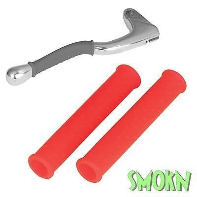 Silicone Lever Sleeves Gas Gas EC 125 200 250 300 - better grip & insulation red