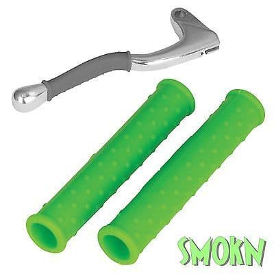 Silicone Lever Sleeves Kawasaki KXF KX 250 450 F better grip & insulation green
