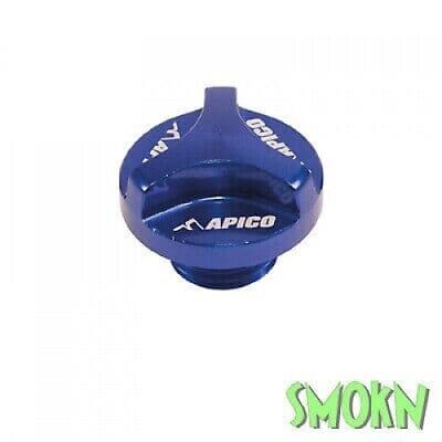 TM Oil Filler Cap Plug MX EN 125-144 05-20 250-300 05-18 Apico Billet Alloy Blue