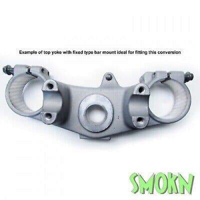 Pair Of 1" Handlebar Mirror Clamps - Silver 8mm Adapters For Cruiser & Cafe Racer Motorcycles - View #9