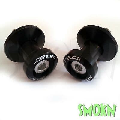 Yamaha Paddock Stand Bobbins YZ-F R1 R6 6mm BIKETEK Swing Arm Spools CNC Black