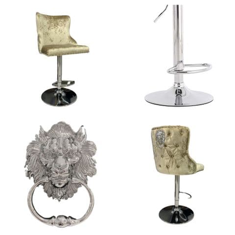 Crushed Beige Bar stool