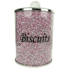 Crushed Diamond Biscuit Jar - Pink