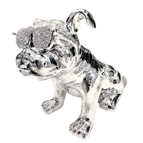 Crushed Diamond Dog With Glasses