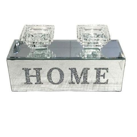 Crushed Diamond Double HOME Candle Holder