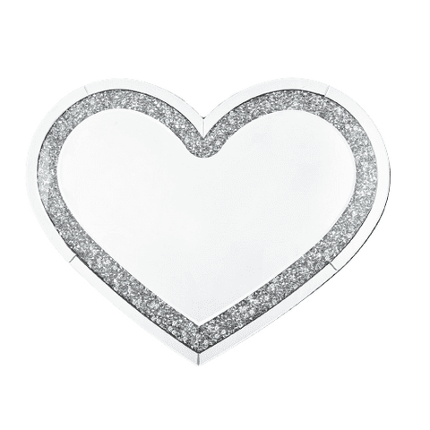 Crushed Diamond Heart Mirror