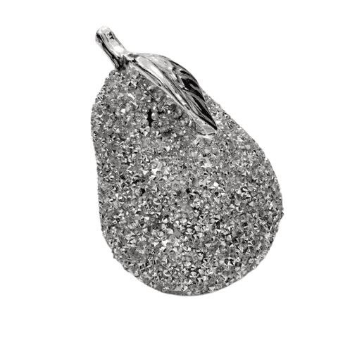 Crushed Diamond Pear Figurine