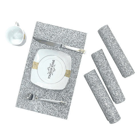 Crushed Diamond Place mat Silver