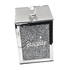 Crushed Diamond Square Biscuit Jar