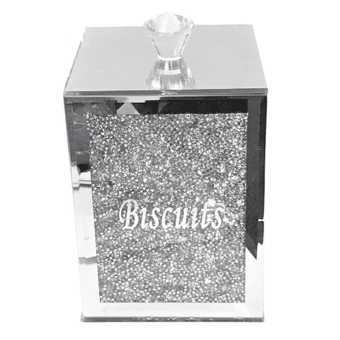 Crushed Diamond Square Biscuit Jar