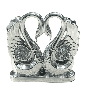 Crushed Diamond Swan Pair
