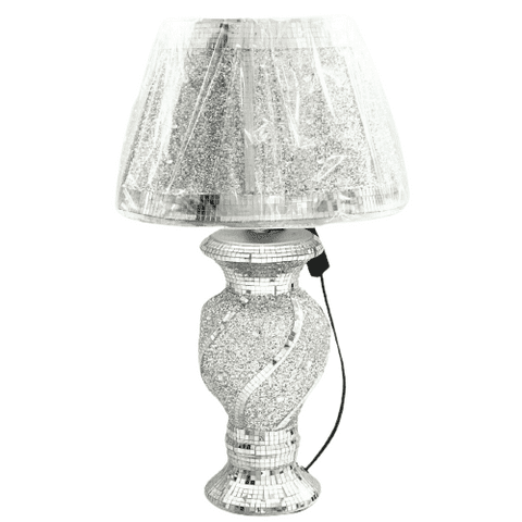 Crushed glitter lamp