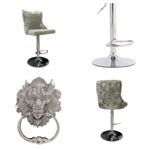 Crushed Grey Bar stool