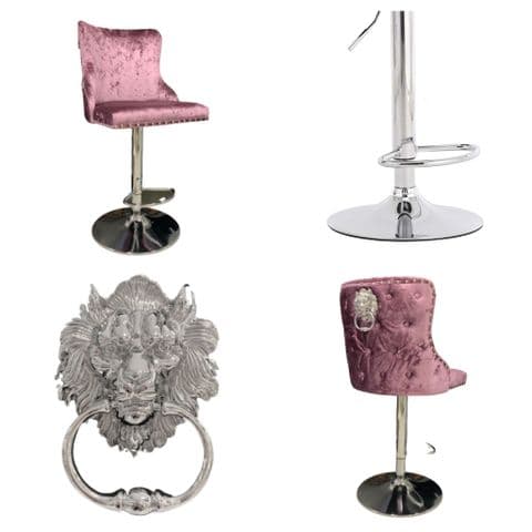 Crushed Pink Bar stool