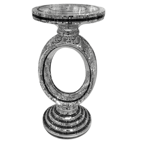 Mirrored SideTable Modern Stand Bed Side (1)