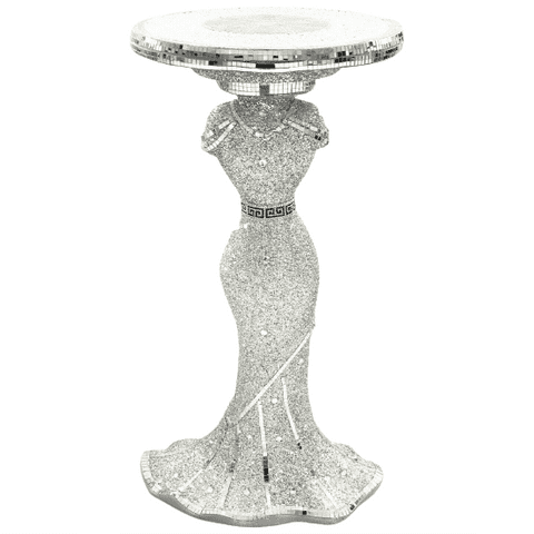 Mirrored SideTable Modern Stand Bed Side (21)