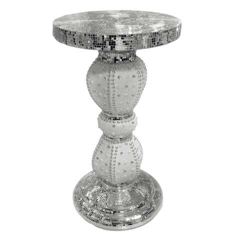 Mirrored SideTable Modern Stand Bed Side (5)