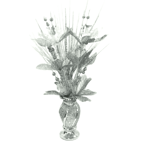 Mosaic Glitter Vase & Flowers 2
