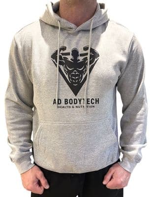 HEATHER GREY AD BODYTECH HEALTH & NUTRITION HOODIE