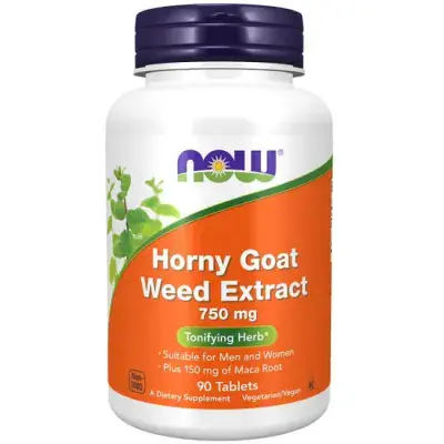 NOW Foods Horny Goat Weed Extract 750mg Tablets