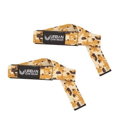 Urban Gym Wear Padded Lifting Straps - Digital Desert Camo